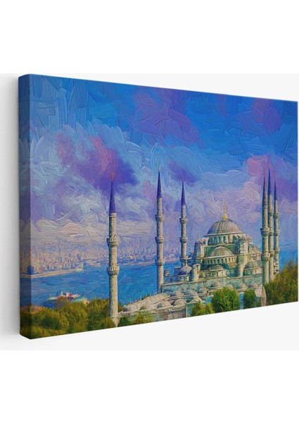 - Sultan Ahmet Cami Yağlıboya Görünüm Dekortif Kanvas TABLO-3370 fiyatları
