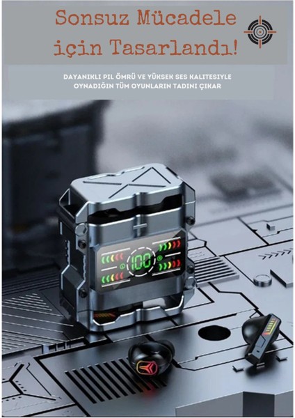 M60 Bluetooth Kulaklık Gaming Kulaklık Enc Mod Aktif Ios ve Android Tüm Telefonlara Uyumlu