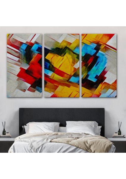 - Picasso Tarzında Soyut Yağlıboya Görünüm Dekoratif Kanvas Duvar TABLOSU-3519