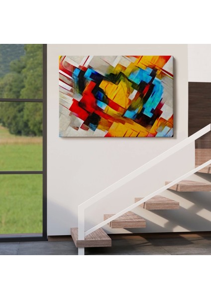 - Picasso Tarzında Soyut Yağlıboya Görünüm Dekoratif Kanvas Duvar TABLOSU-3519