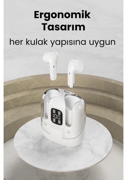 Dx-Duo Bluetooth Kulaklık Gürültü Engelleme & Şeffaf Mod Ios ve Android Tüm Telefonlara Uyumlu