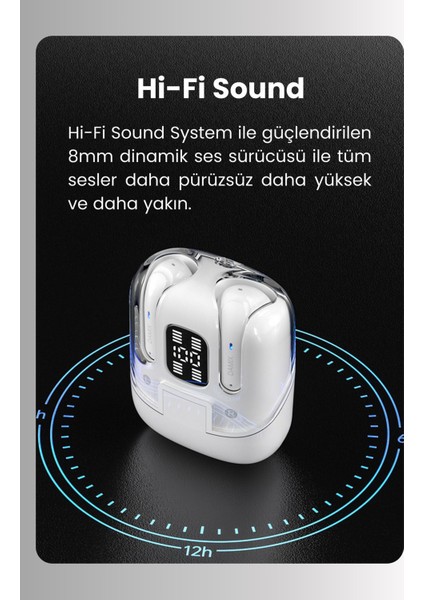 Dx-Duo Bluetooth Kulaklık Gürültü Engelleme & Şeffaf Mod Ios ve Android Tüm Telefonlara Uyumlu