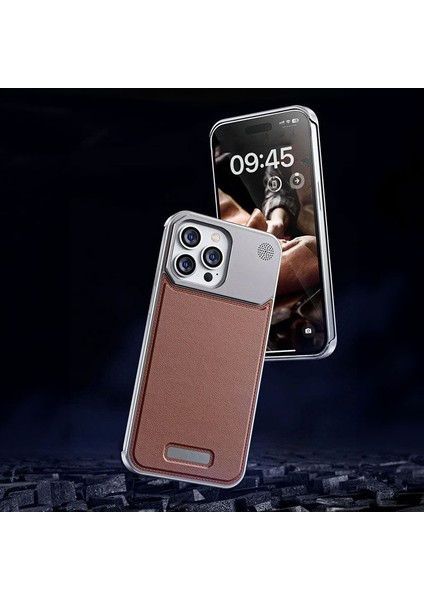 iPhone 15 Pro Max Koku Hazneli Magsefe Alüminyum Kılıf