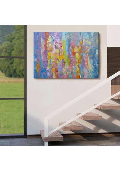 - Yüksel Dokulu Soyut Yağlıboya Görünüm Dekoratif Kanvas Duvar TABLOSU-3570 indirimleri