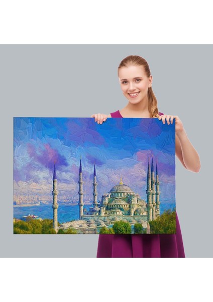 - Sultan Ahmet Camii Yağlıboya Görünüm Kanvas Duvar TABLOSU-3691 fırsatları