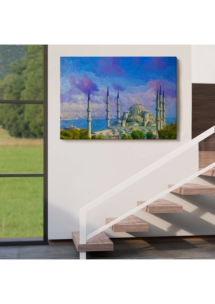 - Sultan Ahmet Camii Yağlıboya Görünüm Kanvas Duvar TABLOSU-3691 indirimleri