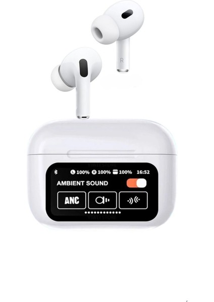 Dokunmatik OLED Ekranlı Air Pro 2 Bluetooth Kulaklık Anc/enc Tüm Modlar Aktif Bluetooth Kulaklık