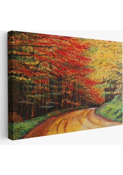 - Orman Yolu Yağlıboya Görünüm Dekoratif Kanvas Duvar TABLOSU-3764 fiyatları