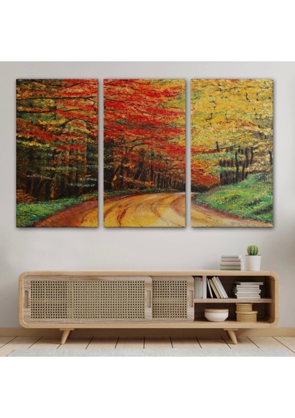 - Orman Yolu Yağlıboya Görünüm Dekoratif Kanvas Duvar TABLOSU-3764 modelleri