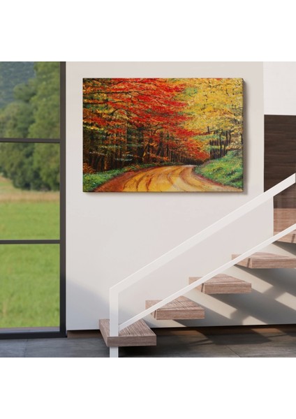 - Orman Yolu Yağlıboya Görünüm Dekoratif Kanvas Duvar TABLOSU-3764 indirimleri