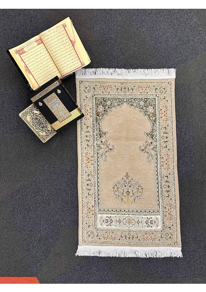 Şönil Kumaş Mihrap Seccade - Cappuccino