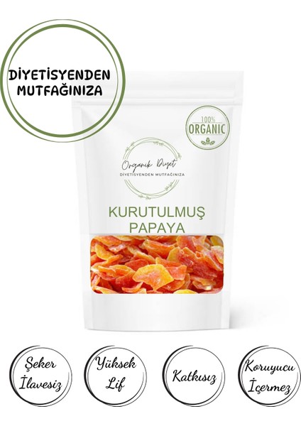Doğal Kurutulmuş Papaya (Şeker İlavesiz)