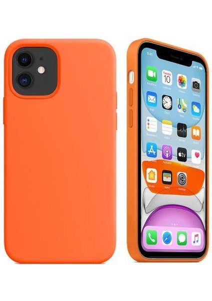 Apple iPhone 11 İçi Kadife Silikon Kılıf Turunu