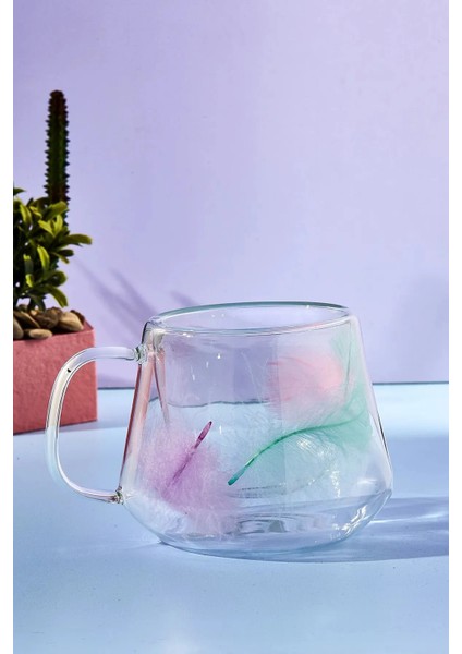 Double Feather 200 ml Cidarlı Kupa Bardak