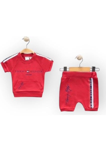 Baby Marka Tomm Desen Interlok Şortlı Ikili Takım Unisex 6-24 Ay