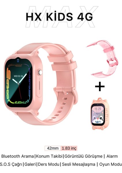 Hx Kids 4g Max Sim Kartlı Harvox Akıllı Çocuk Saati Gps Konum Takibi Arama Konuşma 4g Destekli fiyatları