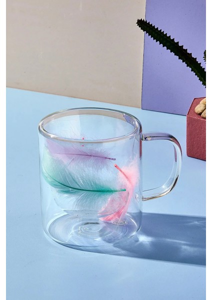 Double Feather 300 ml Cidarlı Kupa Bardak Çay fiyatları