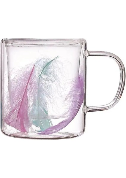 Double Feather 300 ml Cidarlı Kupa Bardak Çay modelleri