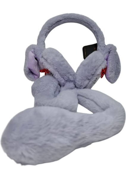 Kız Çocuk Lila Renk Hello Kitty Figürlü Pompalı ve Sesli Oynar Kulak Kışlık Peluş Kulaklık indirimleri