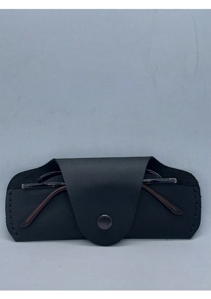 Hakiki Crazy Deri El Yapımı Handmade Unisex Gözlük Kabı