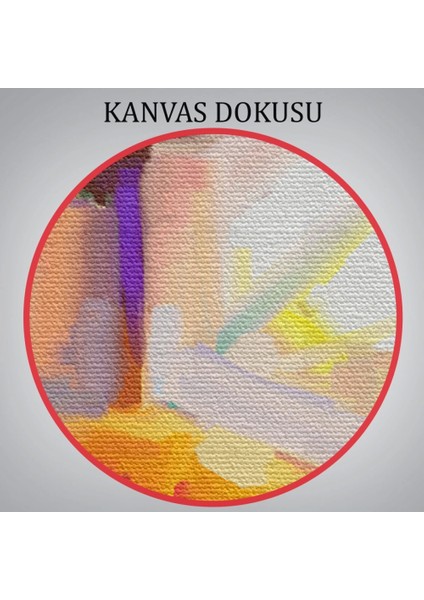 - Soyut Çiçekler Yağlıboya Görünüm Dekoratif Kanvas Duvar TABLOSU-5828