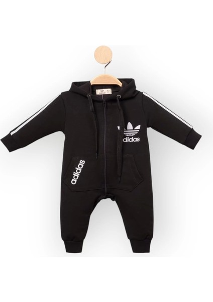 Baby Marka Addas Desen Kapşonlu Tulum 6-24 Ay