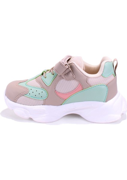 DJA76-AP730 Bej Yeşil Günlük Kız Çocuk Spor Ayakkabı modelleri