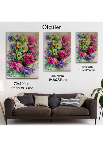 - Renkli Çiçekler Duvar TABLOSU-5993 indirimleri