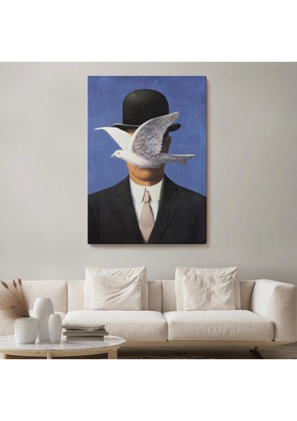 - Melon Şapkalı Adam René Magritte Duvar TABLOSU-6099