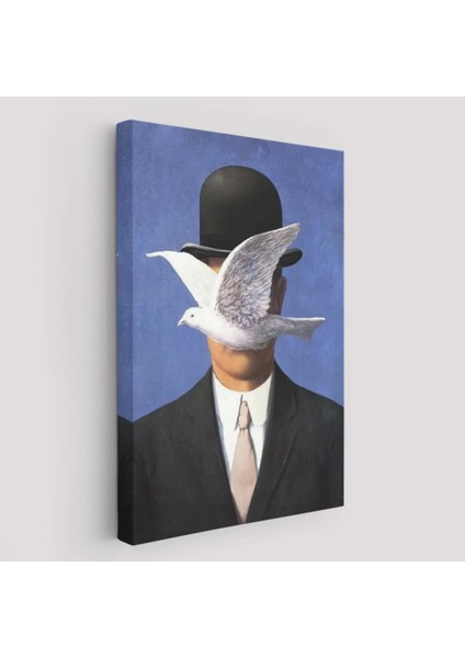 - Melon Şapkalı Adam René Magritte Duvar TABLOSU-6099