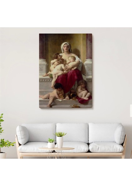 - Yetiştirme Yurdundaki Kadın ve Çocuklar Duvar Tablosu William-Adolphe BOUGUEREAU-6147