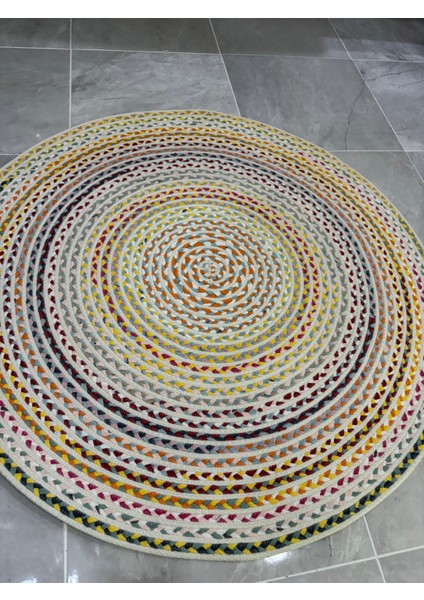 Etnik Desen Tasarım Paspas Kilim 90cmx90cm modelleri