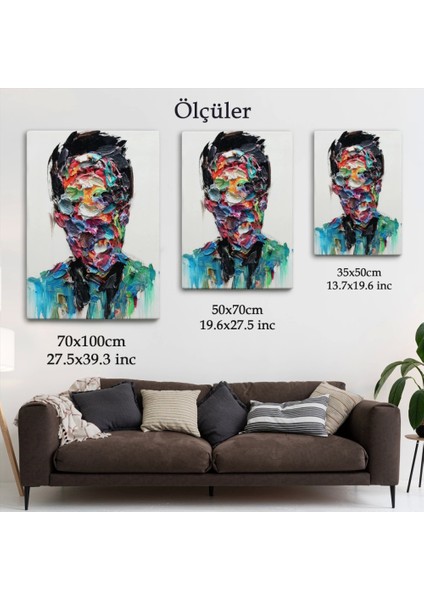 - Soyut Erkek Portresi Yağlıboya Görünümlü DUVARTABLOSU-6320