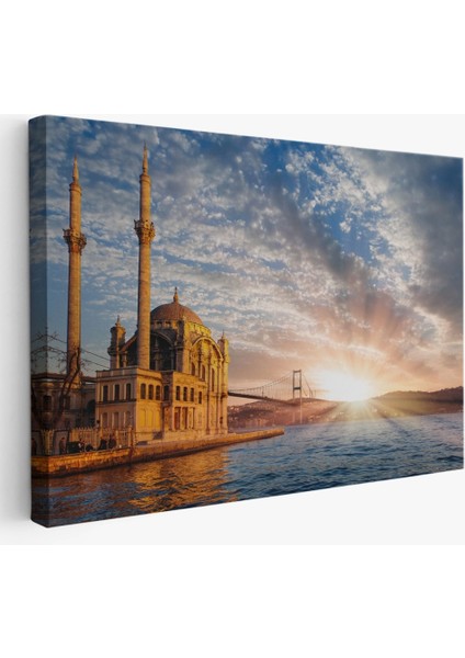 - Ortaköy Camii ve Boğaziçi Köprüsü Manzarası Dekoratif Kanvas TABLO-6504 fiyatları