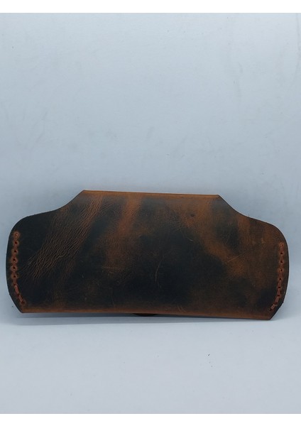 Hakiki Crazy Deri Kahverengi El Yapımı Handmade Unisex Gözlük Kabı fırsatları