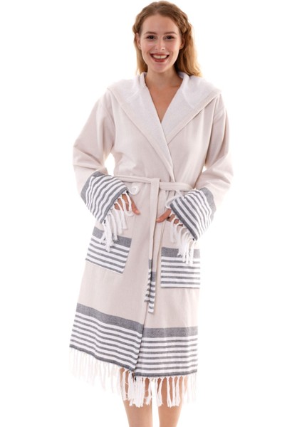 Iç Kısmı Havlulu Pamuk Bornoz Unisex Yüksek Su Emici (S/m/l/xl/xxl/3xl)