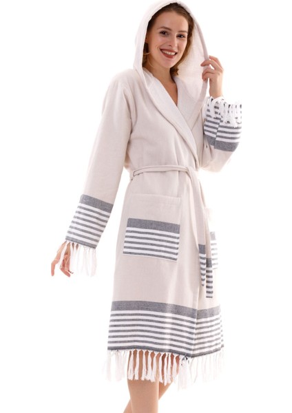 Iç Kısmı Havlulu Pamuk Bornoz Unisex Yüksek Su Emici (S/m/l/xl/xxl/3xl)