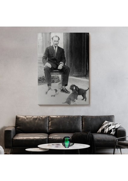 - Atatürk Portre Tablosu Mustafa Kemal Atatürk Dikdörtgen Dekoratif Kanvas Tablo-Ce-55