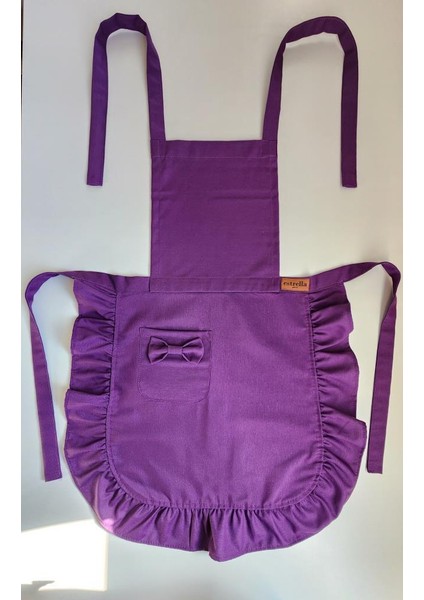Keten Fırfırlı Bohem Mutfak Önlüğü Mor fiyatları