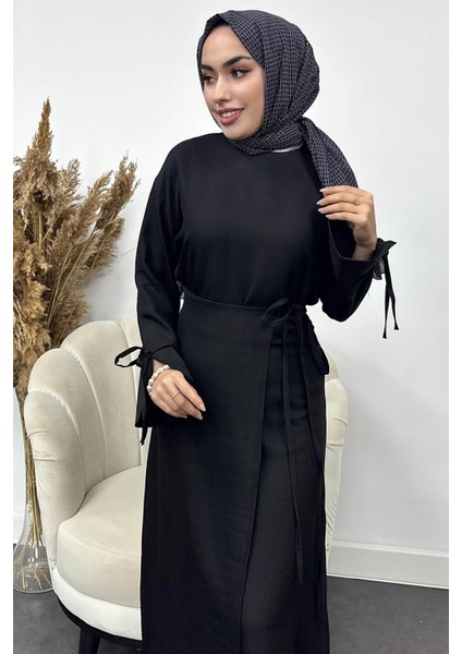 Kadın Sofya Keten Eteği Bağlamalı Takım modelleri