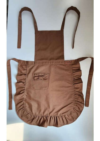 Keten Fırfırlı Bohem Mutfak Önlüğü Kahve fiyatları