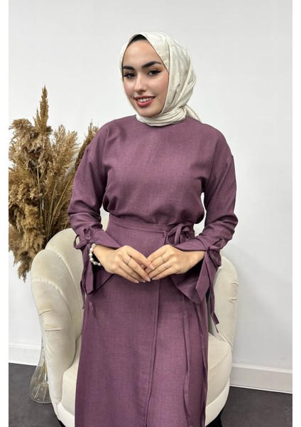 Kadın Sofya Keten Eteği Bağlamalı Takım fiyatları