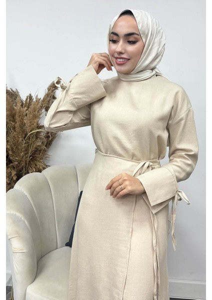 Kadın Sofya Keten Eteği Bağlamalı Takım modelleri