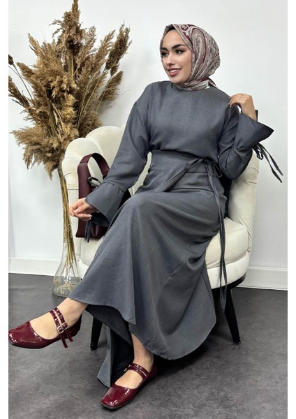 Kadın Sofya Keten Eteği Bağlamalı Takım fırsatları