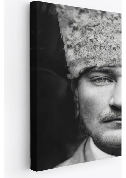 - Atatürk Portre Tablosu Mustafa Kemal Atatürk Dikdörtgen Dekoratif Kanvas TABLO-FP-140