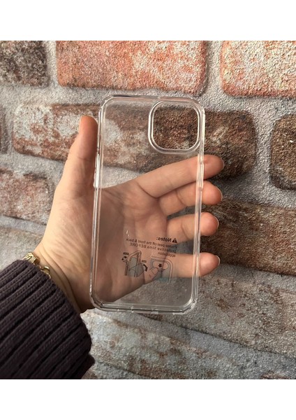 Apple iPhone 14 Uyumlu Kamera Koruma Çerçeveli Darbe Emici Şeffaf Kılıf