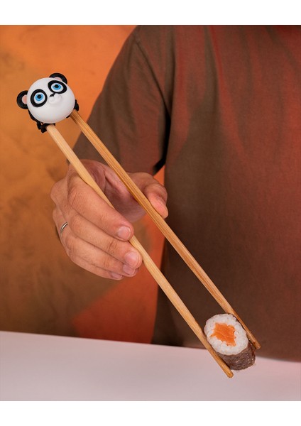 2 Adet Panda Chopstick Yardımcı Aparatı - Yeniden Kullanılabilir Chopstick Tutucu