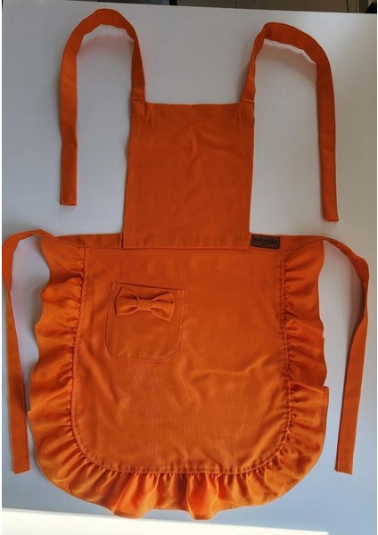 Keten Fırfırlı Bohem Mutfak Önlüğü Turuncu fiyatları