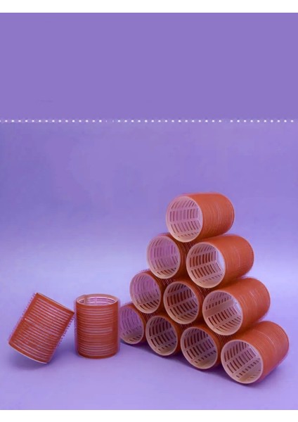 5 Cm Bigudi Isısız Saç Şekillendirme Doğal Bukle Bigudisi Profesyonel 12 ADET 721377