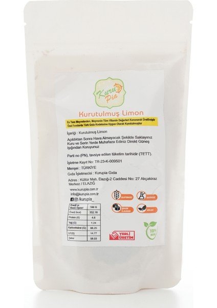 Kurutulmuş Limon 50 gr